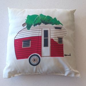 Camper Holiday Pillow